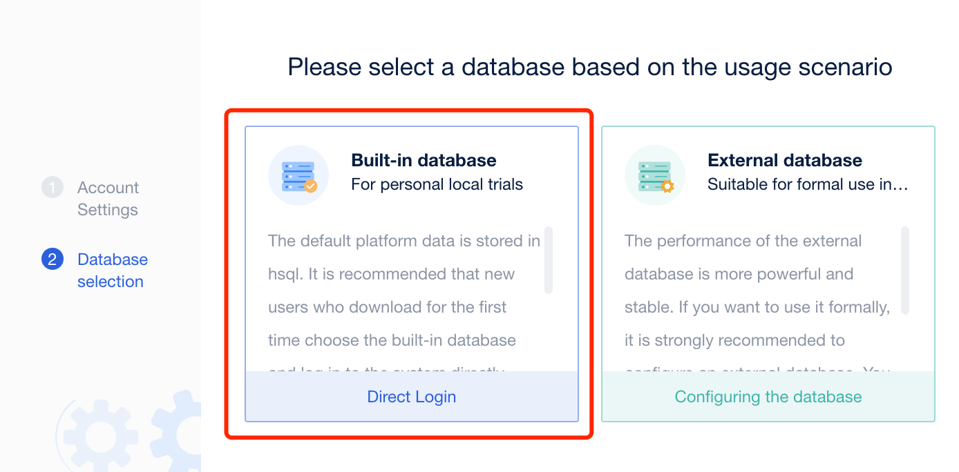 select database