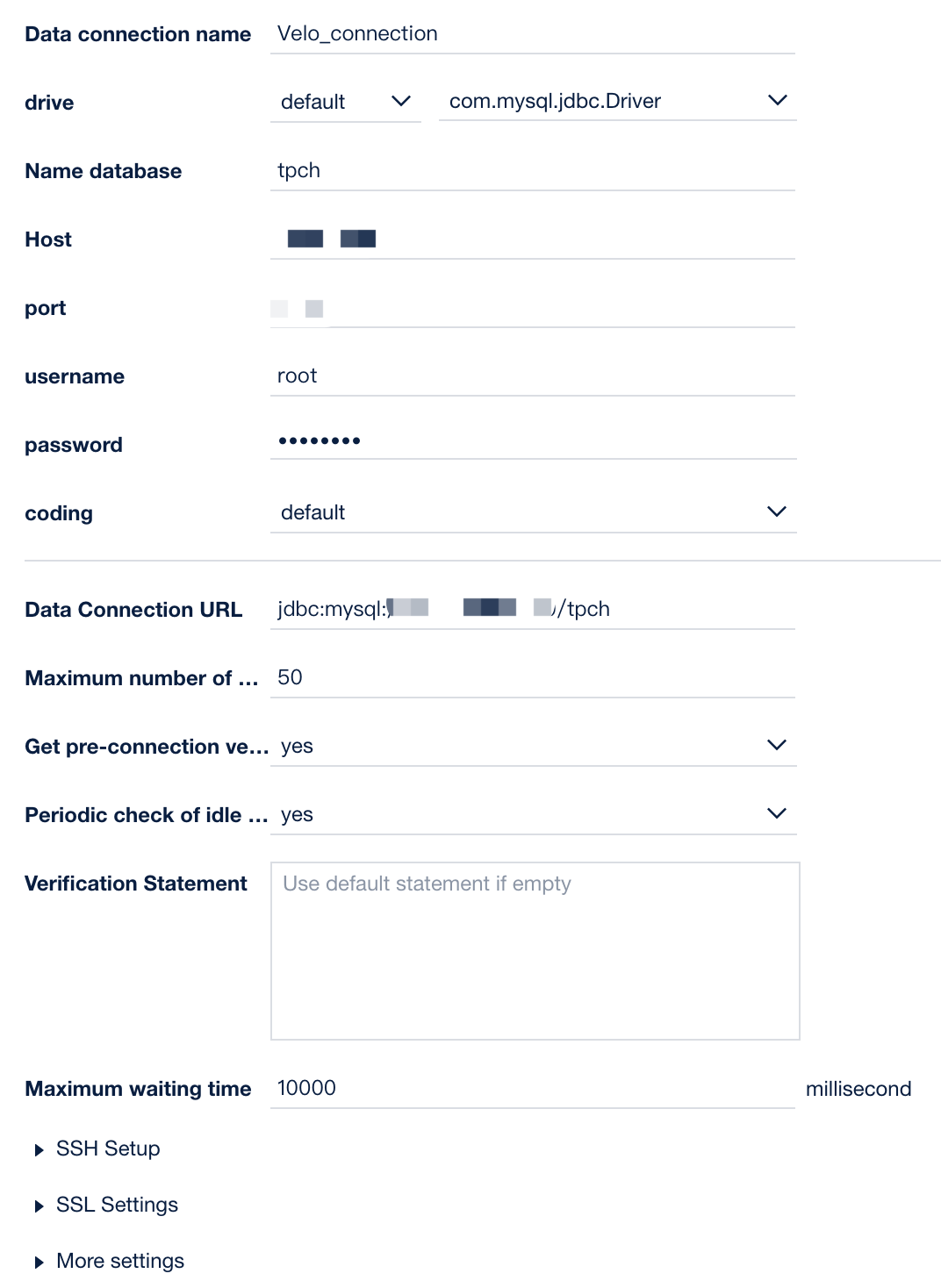 connection information