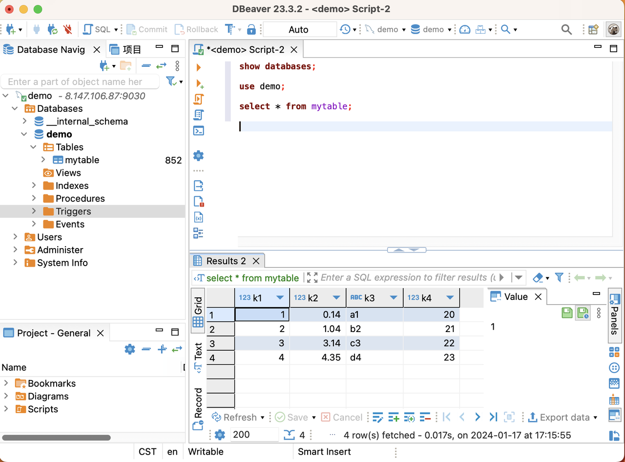 query-in-dbeaver